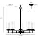 Huderson 5 Light 26 inch Matte Black Chandelier Ceiling Light